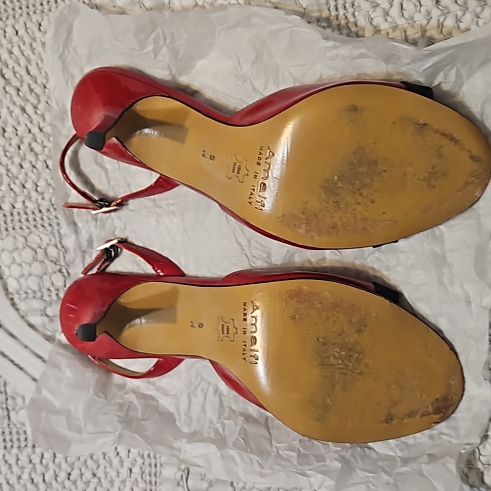 Red Stiletto Slingbacks - Picture 2 of 3